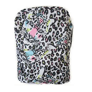 Leopard Backpack White Black pink Girls Bin2